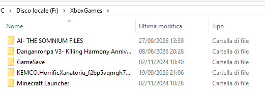 Pagina del gioco