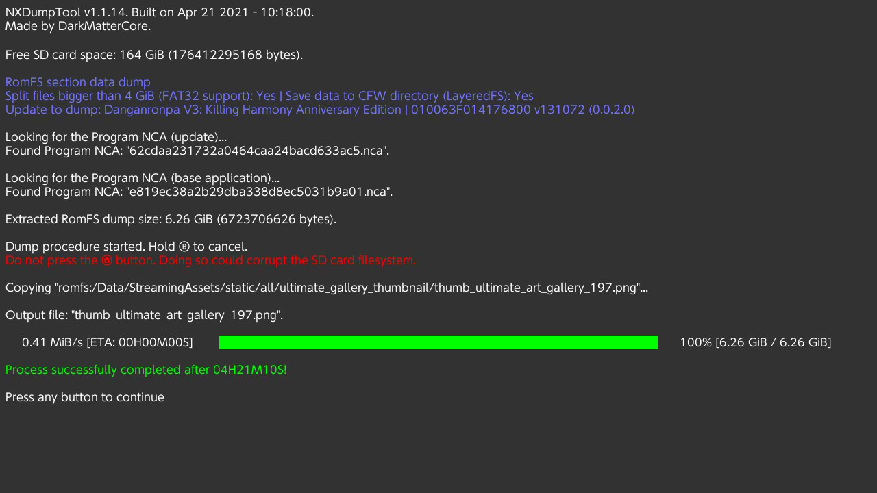 NXDumpTool