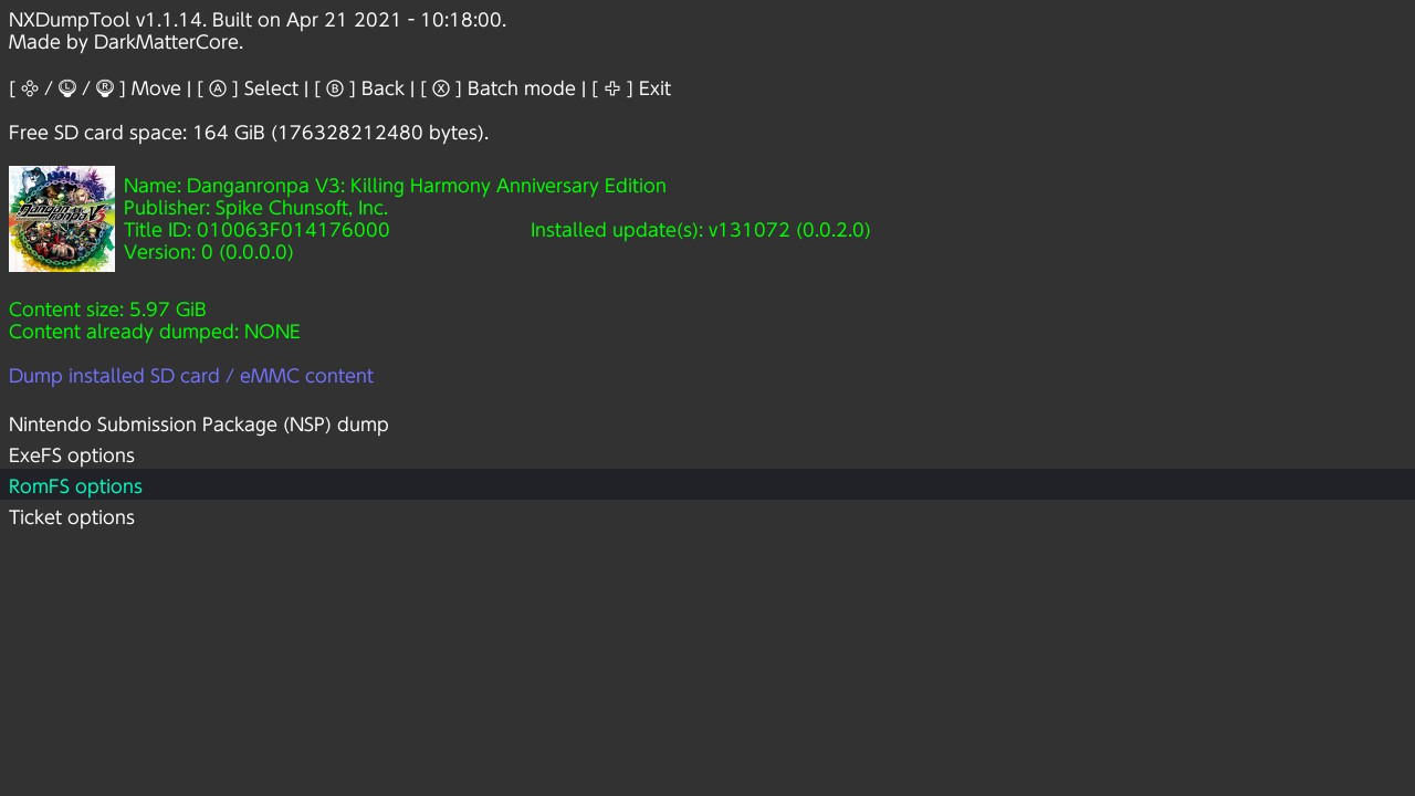 NXDumpTool